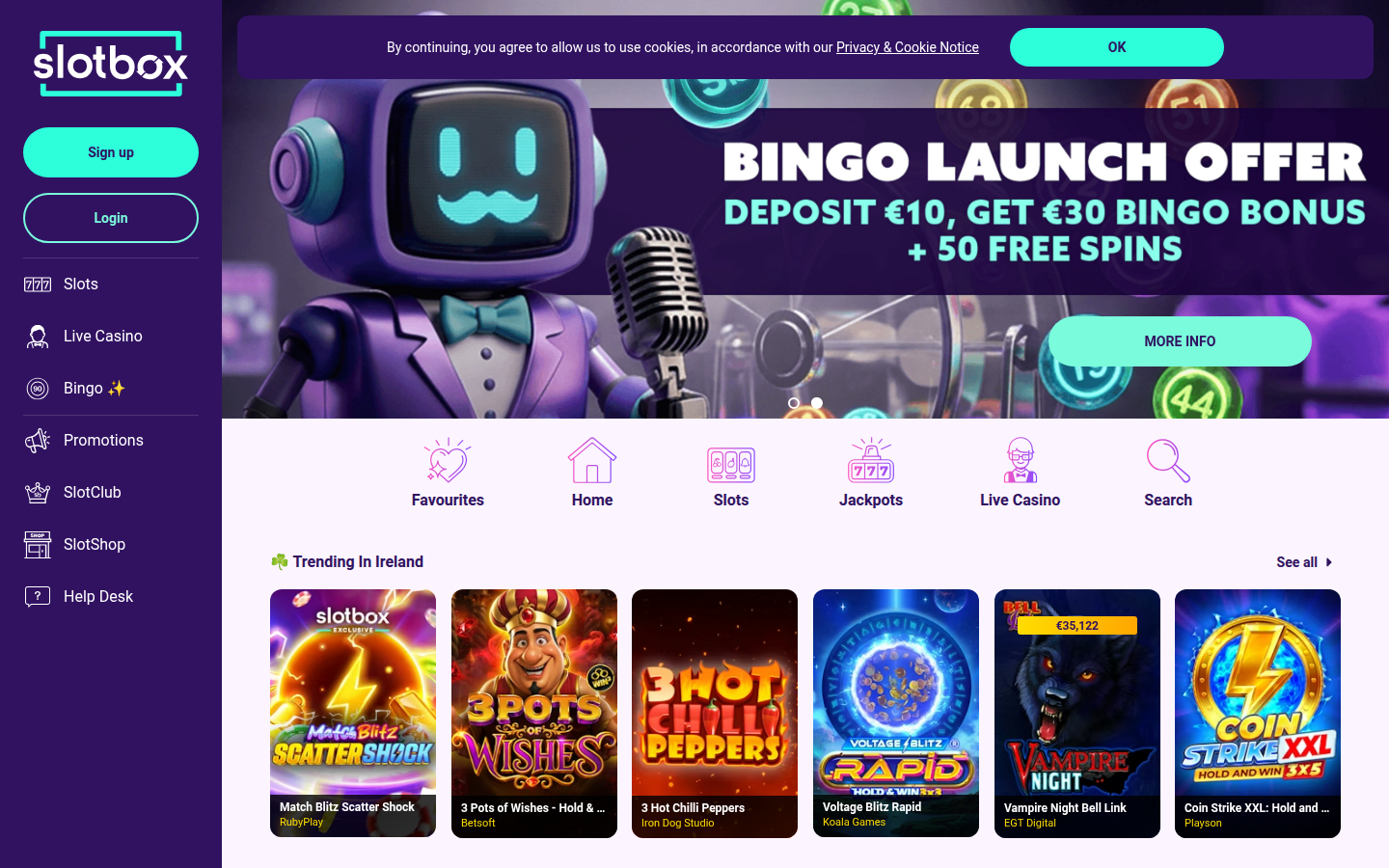 SlotBox Casino Ireland — online slots specialist